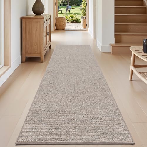 DEXI Hallway Runner Rug 30x84, Non Slip Long Rug for Entryway, Beige - color: Beige, size: 30" X 84" (Runner)