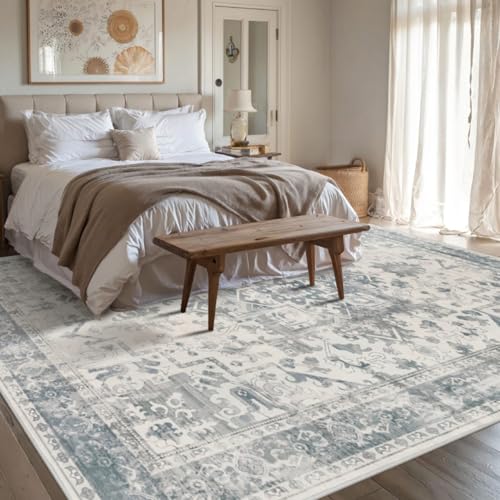 Rugxara 8x10 Area Rugs,Large Rugs for Living Room(Blue) - color: Blue & Grey, size: 8' x 10' (Rectangular)