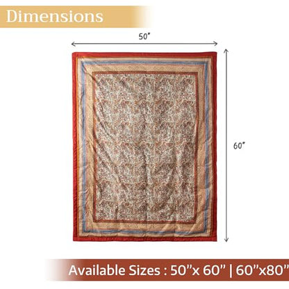 Maison d' Hermine Throw Blanket for Couch Lightweight Soft (50''X60'') - color: 006 - Jaipur, size: 50"x60"