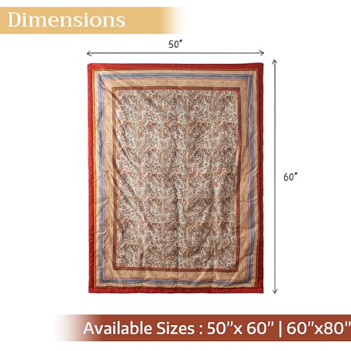 Maison d' Hermine Throw Blanket for Couch Lightweight Soft (60''X80'') - color: 006 - Jaipur, size: 60"x80"