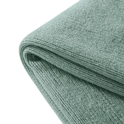 Homiest Sage Green Knitted Throw Blanket with Fringe, 50x60 Inch - color: Sage Green, size: 50" x 60"