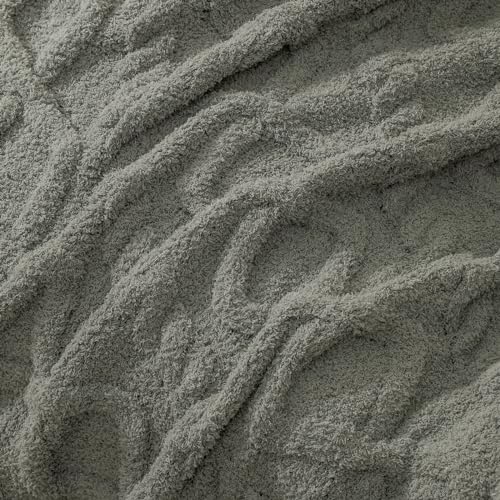 Premium Minky Throw Blanket, Soft Plush Lightweight Cozy Touch - color: Cable Knit Grey, size: Kids(40″x50″)