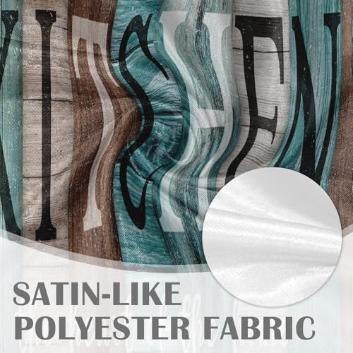 Emvency Valances for Windows, 2 Pack, 52x18 Inch, Farmhouse Coastal - color: Kitchen Teal, size: 52"W x 18"L (Pack of 2)