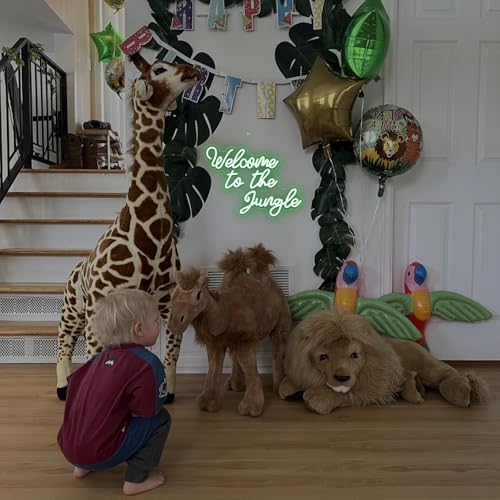 Welcome to the Jungle Neon Sign Wedding Led Sign Jungle Neon Light - color: Colorful-A-jungle green