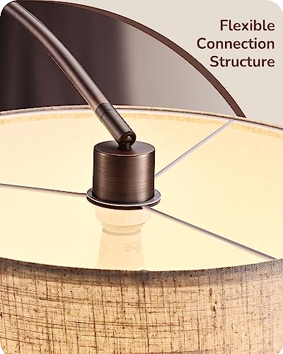 EDISHINE Bronze Modern Floor Lamp with Remote, 78.3" Tall Arc Standing Lamp - style: Modern-Brown