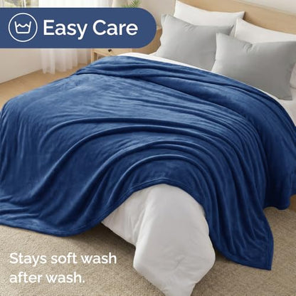 Fleece Blanket Throw XL - Ultra-Soft Flannel Fleece Blanket - Royal Blue - color: 28 - Royal Blue, size: Throw XL (50" x 70")