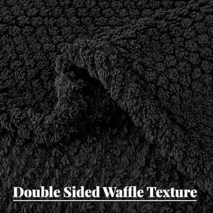 Whale Flotilla Soft Fleece King Size Bed Blanket, Black - color: Black, size: King(90x104 In)