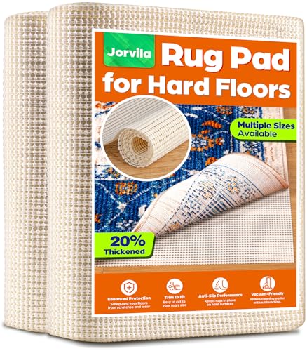 Jorvila Non-Slip Rug Pad Gripper 7x9 Ft - color: White, size: 7' x 9' (Rectangular)