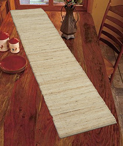 Chardin Home 13x72 Inch Handcrafted Table Runner – Eco-Friendly Natural Jute and Hemp – Rustic Boho Farmhouse Table Decor – Sustainable Dining Table Accent for Everyday or Special Occasions - size: 13x72 Inch.