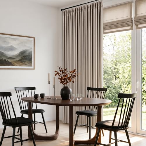 60 Inch Extra Wide 100% Blackout 84 Inch Curtains 1 Panel, Burlywood Birch - color: Burlywood Birch, size: 60"W x 84"L (Pack of 1)