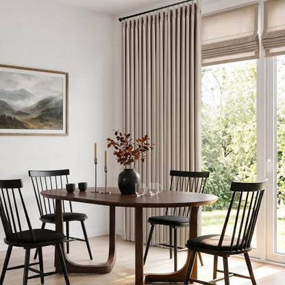 60 Inch Extra Wide 100% Blackout 84 Inch Curtains 1 Panel, Burlywood Birch - color: Burlywood Birch, size: 60"W x 84"L (Pack of 1)