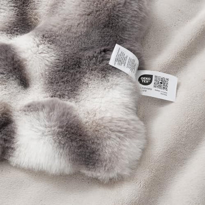 Amélie Home Faux Fur Throw Blanket, Ultra Soft Fuzzy Plush Bubble Blanket for Couch, Bed & Living Room, 60"x80", Tie-dye Grey - color: Tie-dye Grey, size: 60" x 80"