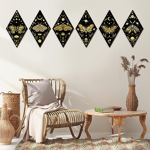 Sintuff 6 Pcs Halloween Gothic Butterfly Witch Wall Decor Art - style: Gothic Boho