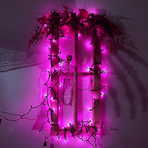 Toodour Purple Halloween Lights, 12.5ft 50 Count Incandescent String Lights - color: Purple, size: 12.5ft