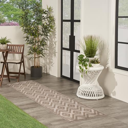 Nourison Home Versatile Natural Beige 2' x 6' Area Rug - Easy Clean, Non Shedding, Bed Room, Living Room, Dining Room, Kitchen (6' Runner) - color: Natural Beige, size: 2' x 6' (Runner)