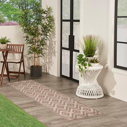 Nourison Home Versatile Natural Beige 2' x 6' Area Rug - Easy Clean, Non Shedding, Bed Room, Living Room, Dining Room, Kitchen (6' Runner) - color: Natural Beige, size: 2' x 6' (Runner)