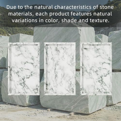 Decorative Natural Marble Vanity Trays,11.8x7.9x1.2in,Cyan Green - color: Cyan Green Texture
