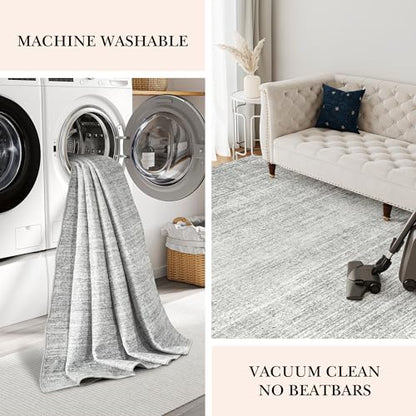 Valenrug 2x6 Runner Rug Non Slip, Washable Rug Runners for Hallways, Grey - color: 01-grey, size: 2' x 6' (Runner)