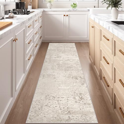 2'6"x8 Runner Rug Non Slip, Washable Runners for Hallways,Beige - color: Abstract-beige, size: 2'6" x 8' (Runner)