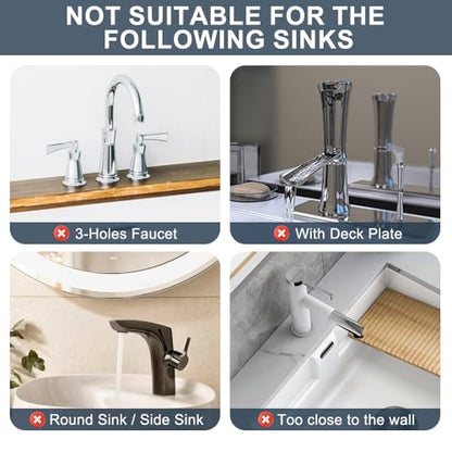 Silicone Sink Splash Guard Behind Faucet, Faucet Mat Backsplash Guard Black - color: Black, size: 14.4x8.8 inch