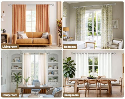KAMANINA Curtain Rod for Windows 48 to 84 Inch Antique Silver Drapery Rods - color: Antique Silver, size: 48-84"