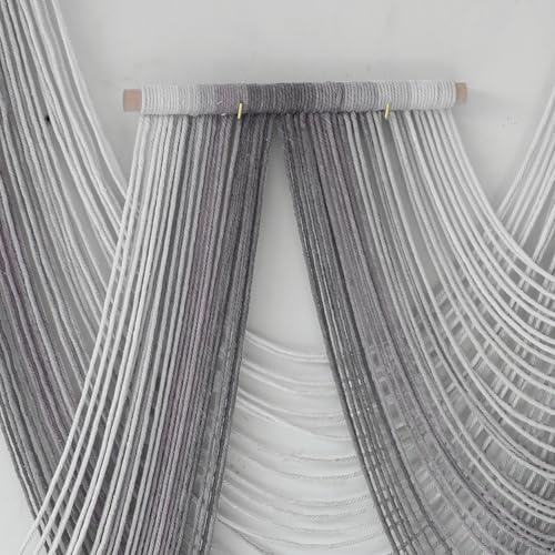 IOWER Macrame Wall Hanging Dip Dyed Purple Tapestry Fiber Art Boho Decor - color: Grey Purple