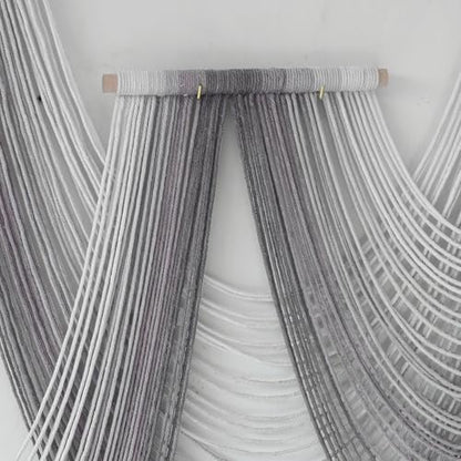 IOWER Macrame Wall Hanging Dip Dyed Purple Tapestry Fiber Art Boho Decor - color: Grey Purple