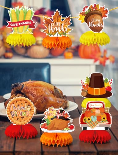 Thanksgiving Table Decorations, Fall Harvest Honeycomb Centerpieces - style: Thanksgiving