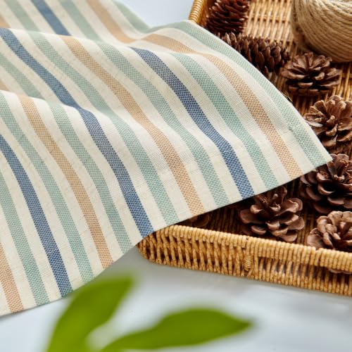 jinchan Linen Boxter Stripe Valances for Window 16 inch,Coastal,1 Panel - color: Boxter Stripe | Multi Coastal on Linen, size: 50"W x 16"L (Pack of 1)