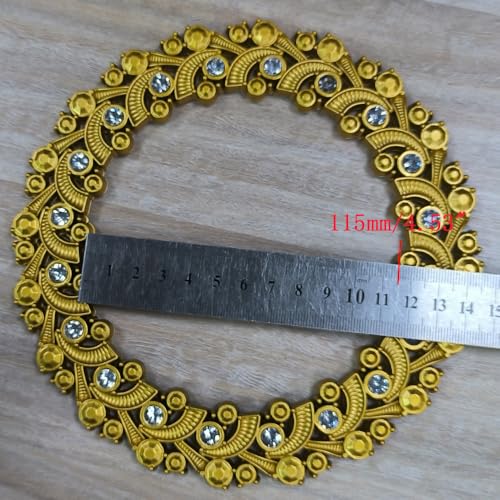 2 Pack Gold Curtain Tiebacks, Round Drapery Holdbacks, 20 Crystals - style: 20 Crystals Gold