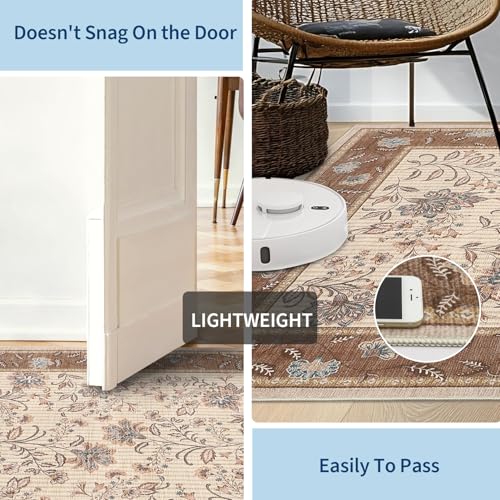 GarveeHome 10x13 Large Living Room Rug Brown Washable Area Rug Non Slip - color: Brown, size: 10' x 13' (Rectangular)
