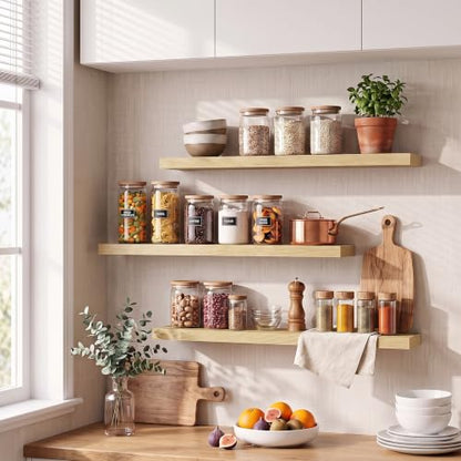 Dreamland 16" Floating Shelves 6.7" Deep Wall Mounted Set of 2 Oak - color: Oak, size: 6.7"D x 16"L
