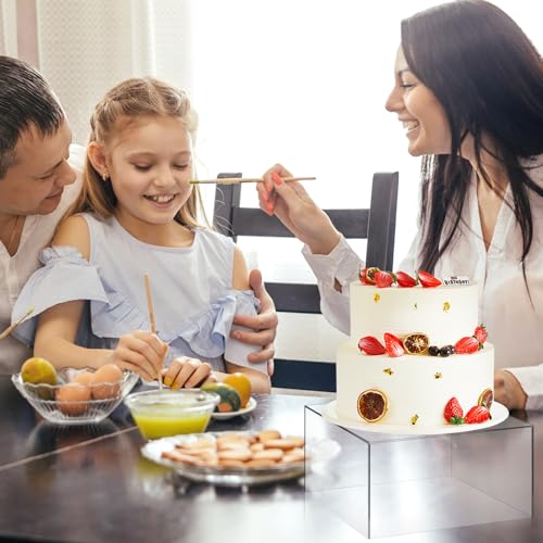 Leinuosen 7 Pcs Large Acrylic Buffet Risers, 6-12" Square, Clear - color: Clear, size: 6" to 12", style: Square