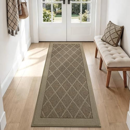COSY HOMEER Non-Slip Door Mat 24"x60",Entryway Rugs Low Profile,Beige - color: Beige, size: 5' x 2' (Rectangular)