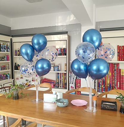 ZJDHPTY 4Set Blue Balloon Stand Table Centerpieces Party Decor - color: Blue 4