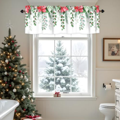 Christmas Tree Window Valance 1 Panel, Window Treatment 42x12 in - color: Christmas Tree, size: 42"W x 12"L (Pack of 1)