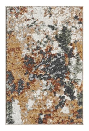 Keen Home Design Abstract Non-Shedding Entryway Rug, Soft Thick Pile, 2x3 - color: Skies Green, size: 2' x 3' (Rectangular)