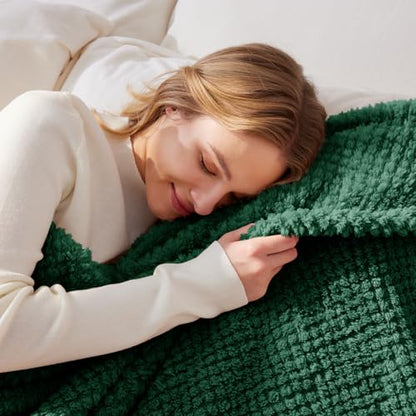 Whale Flotilla Soft Fleece Twin Size Bed Blanket, Emerald Green - color: Emerald Green, size: Twin(60x80 In)