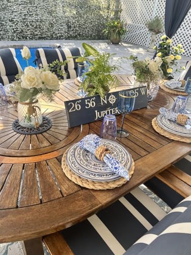 Round Woven Placemats Set of 2, Natural Wicker Place mats, Boho Farmhouse Rustic Plate Chargers, Rattan Table Mats for Dining Table, Fall, Halloween, Thanksgiving, Christmas Decor (13 inch)