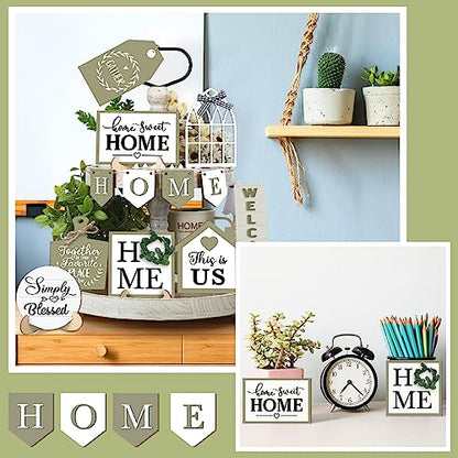 13 Home Tiered Tray Decor Farmhouse Tiered Tray Decorations Set - style: Summer