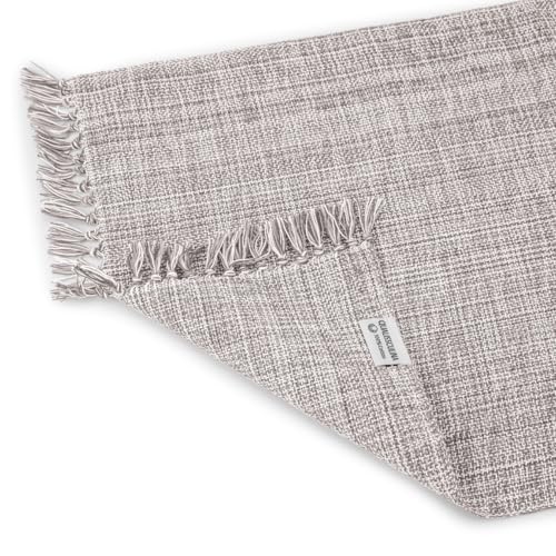 Cotton Placemats Set of 6-13x19 Inch, Woven Chambray Place Mats, Durable & Elegant for Dining Table, Wedding, Restaurant, Oeko-TEX Certified - Charcoal Grey - color: Charcoal Grey - Chambrey