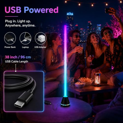 ICRGB Corner Floor Lamp with Speaker, Ambient Mood Lighting for Room Decor