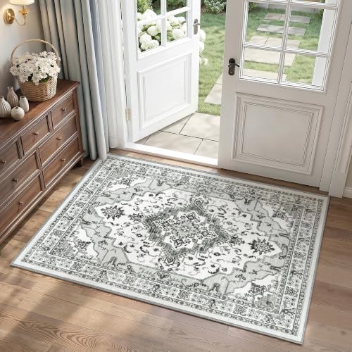 Arenarug 2x3 Washable Entryway Rug, Light Grey - color: Light Grey, size: 2' x 3' (Rectangular)