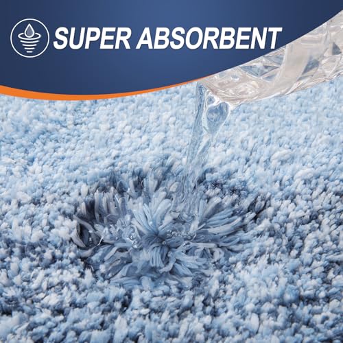OLANLY Small Bathroom Rugs 24x16, Extra Soft Absorbent Microfiber Bath Rugs - color: Blue, size: 24" X 16"