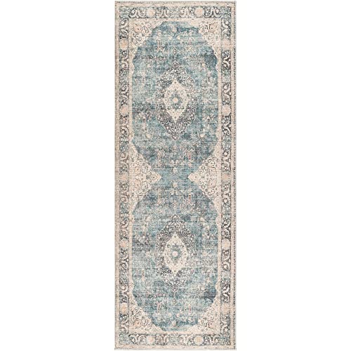 Livabliss x Becki Owens Marlene Runner Area Rug, 2'7" x 7'3", Blue/Cream - color: Blue/Cream, size: 2'7" x 7'3" (Runner)