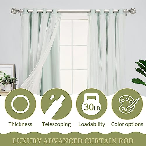 TANGWIN Farmhouse Curtain Rod Adjust 18-60",Heavy Duty Boho,Antique Silver - color: Antique Silver, size: 18-60" & 1pack