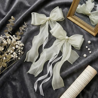 White Lace Bow Curtain Tiebacks 6-Pack, Vine Floral Curtain Holdbacks - color: Creamy Ivory