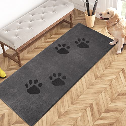 PURRUGS Hallway Runner Rug, 24" x 59", Grey - color: Grey, size: 24" X 59"