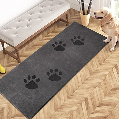 PURRUGS Hallway Runner Rug, 24" x 59", Grey - color: Grey, size: 24" X 59"