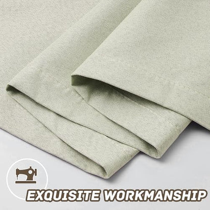 Beige 100% Blackout Linen Textured Curtains 84 Inch Length 2 Panels Set for Living room, Bedroom, Light Weight Curtains with Grommets Top, Blackout Curtains Privacy Protection, beige, 37" W x 84" L - color: Beige, size: 37"W x 84"L (Pack of 2)
